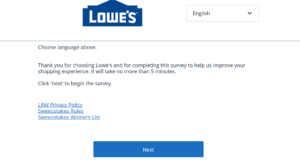 Lowes.com/survey - Win $500 Rewards - Lowe's Survey