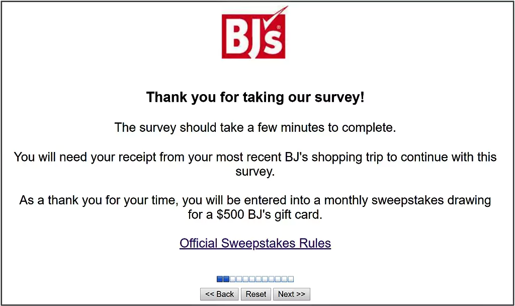 BJs.com/Feedback Survey